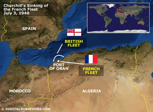 churchillsinkingfrenchfleet1 British sinking the the French Fleet